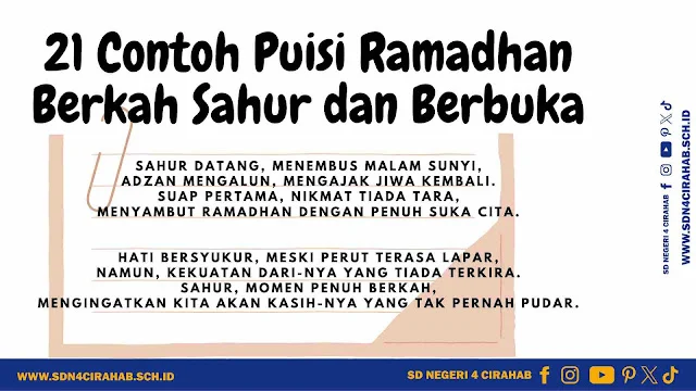 Bagaimana sastra puisi sahur mempengaruhi pengalaman Ramadan