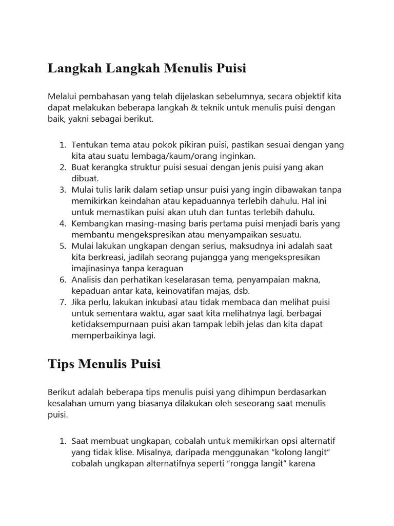 Langkah Praktis Menulis Sastra Puisi Takjil yang Menggugah