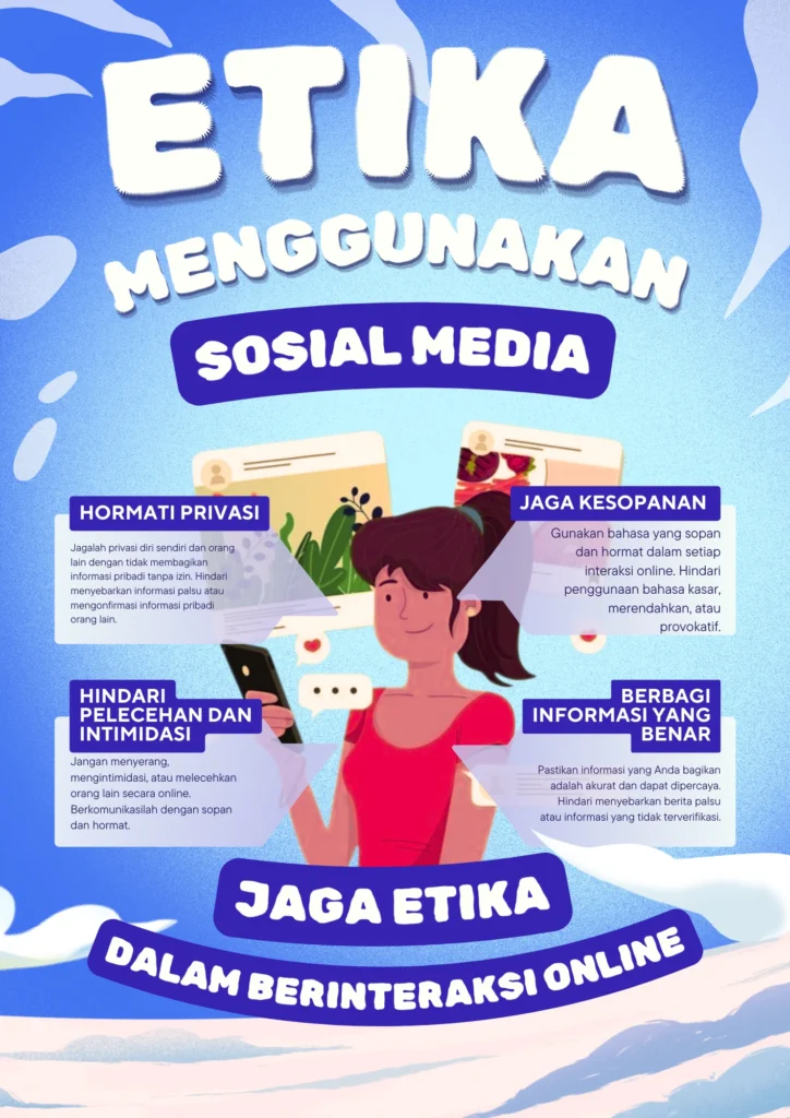 poster etika menggunakan sosial media | Kebijakan sosial, Desain