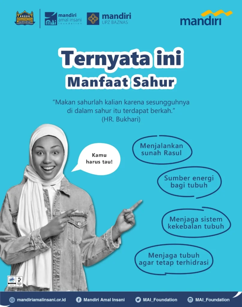 Ternyata ini Manfaat Sahur - Lembaga Amil Zakat Nasional - Mandiri Amal